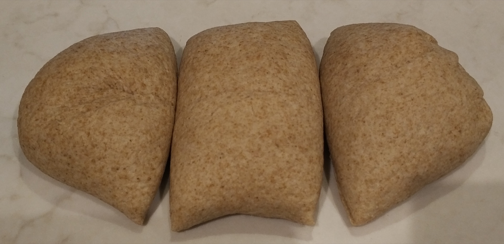 Second half into three pieces