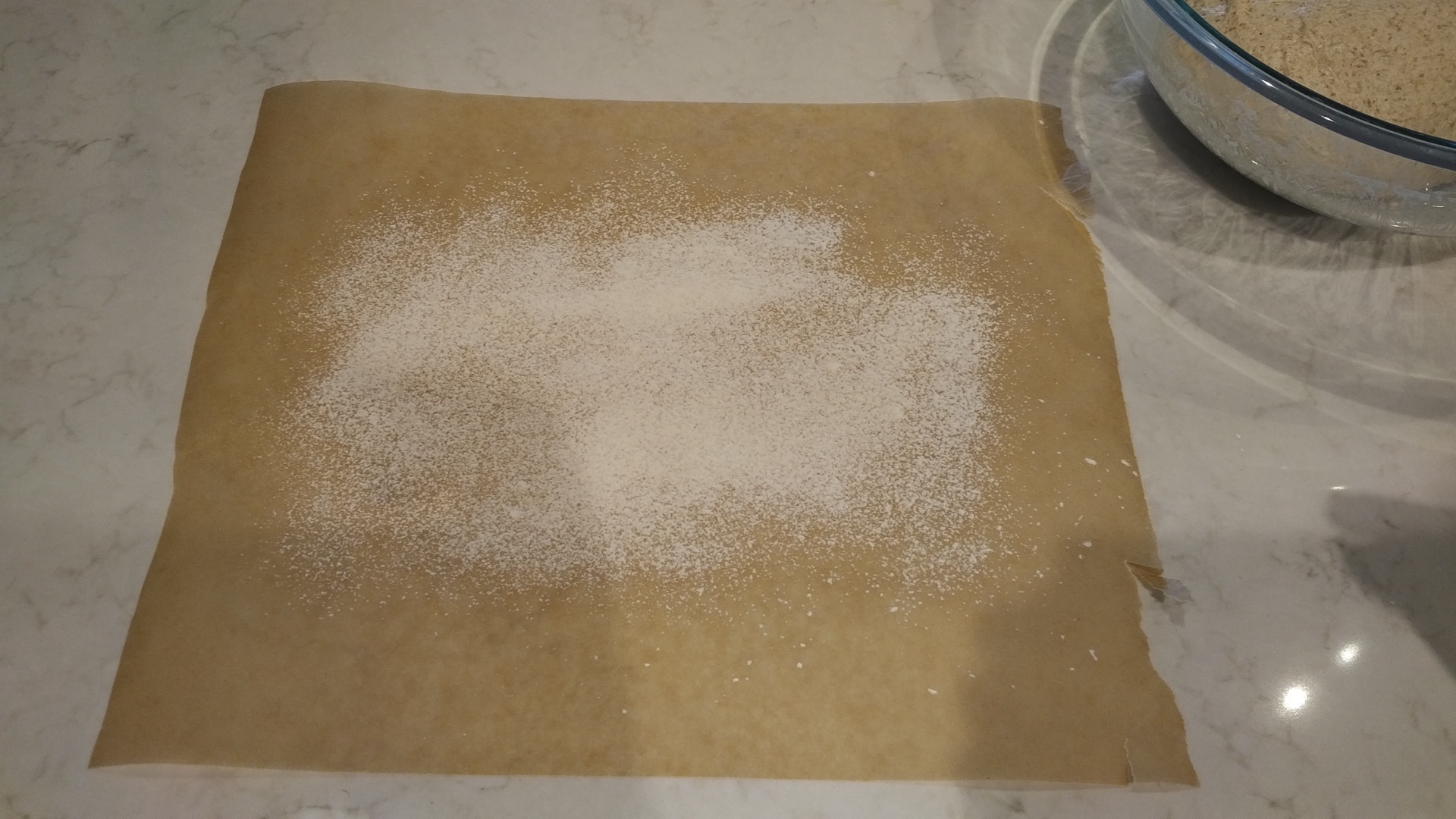 dusted parchment paper