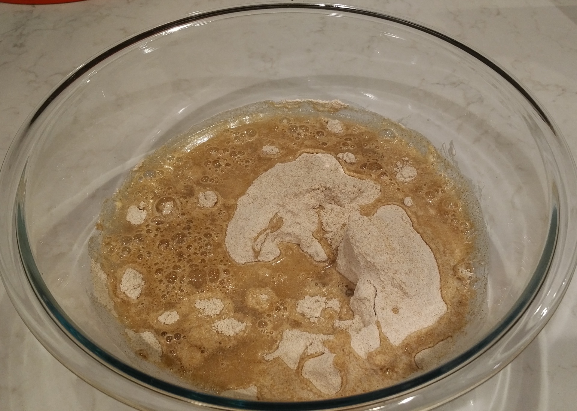 Flour and water and starter